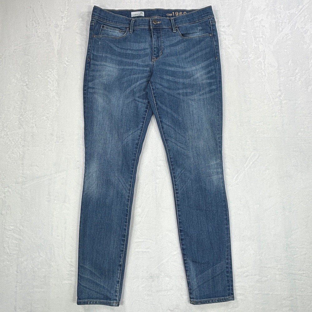 Gap 1969 Legging Jeans Womens 31r Medium Wash Blue Skinny Denim Mid Rise